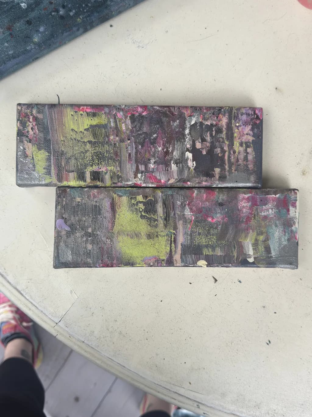 Textured Diptych Layers