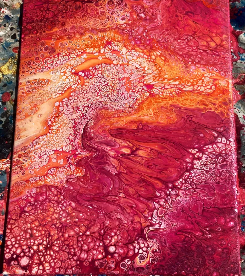 Abstract Fluid Red Texture