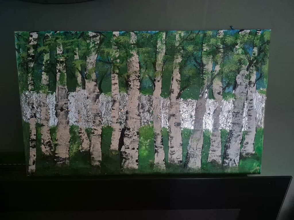 Birch Tree Forest Reflection