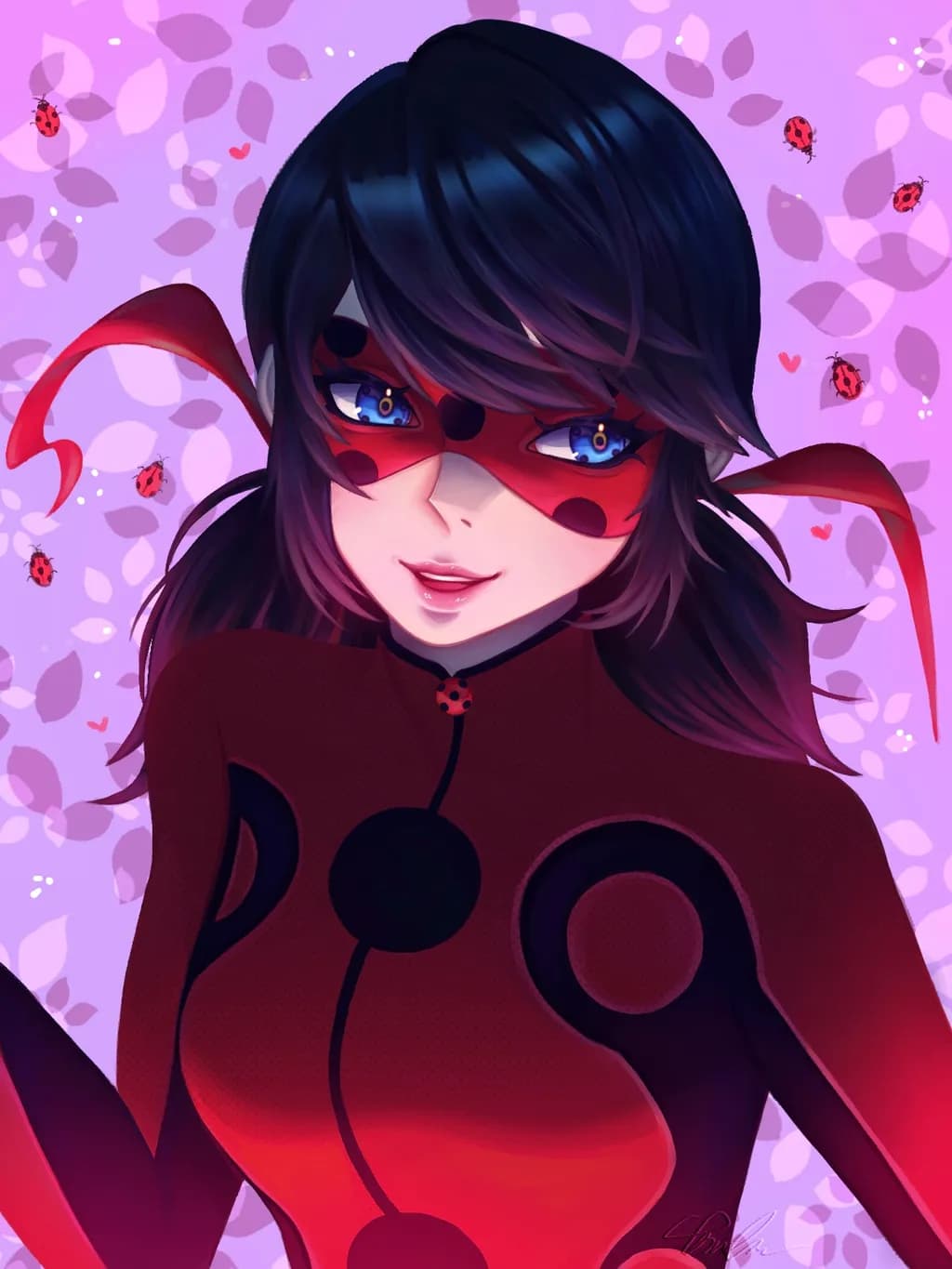 Ladybug Heroine Illustration