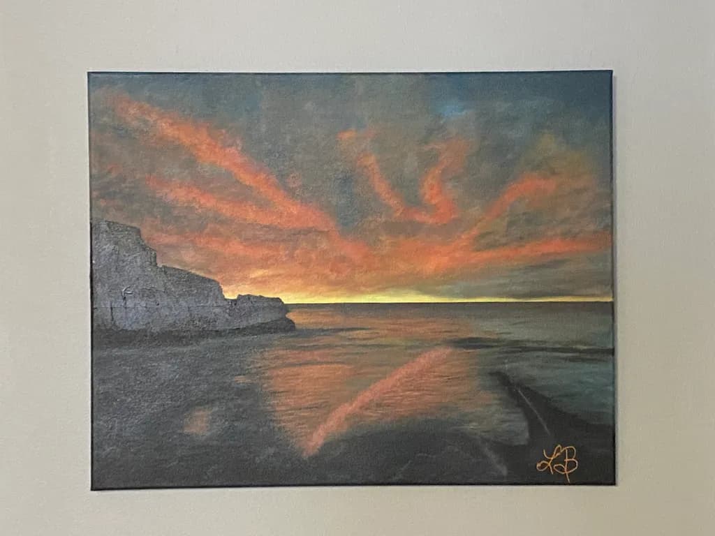 Coastal Sunset Reflection