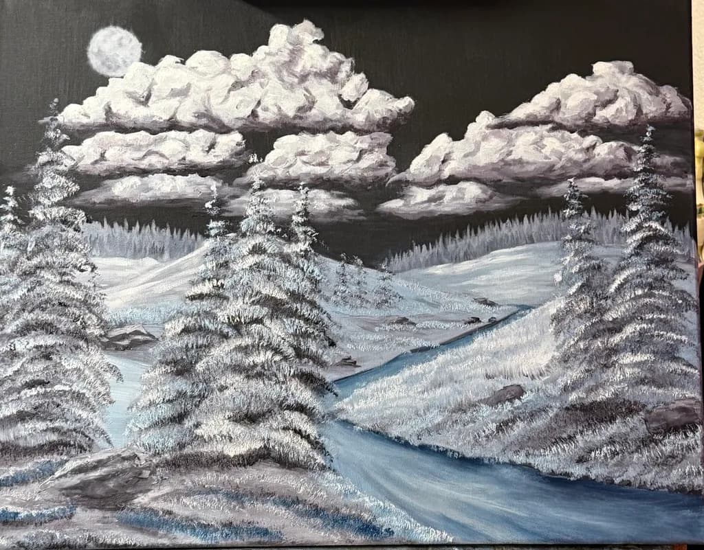 Snowy Forest Stream
