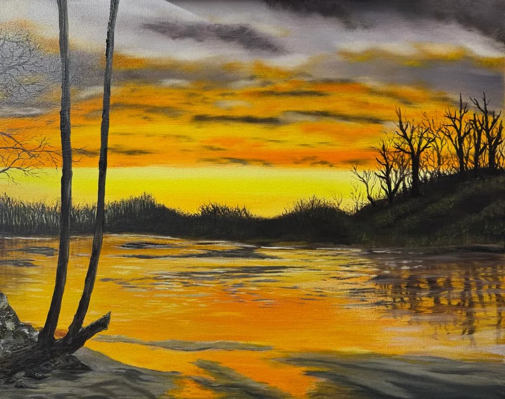 Golden River Dusk