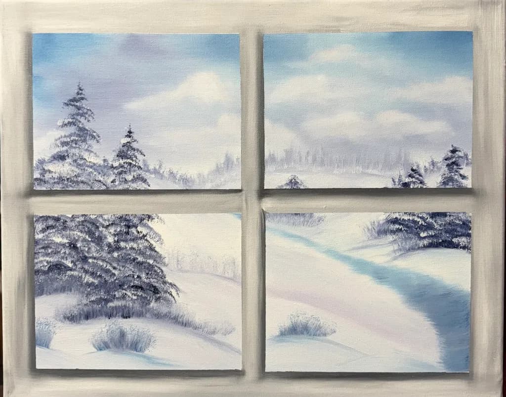 Snowy Forest Windowview