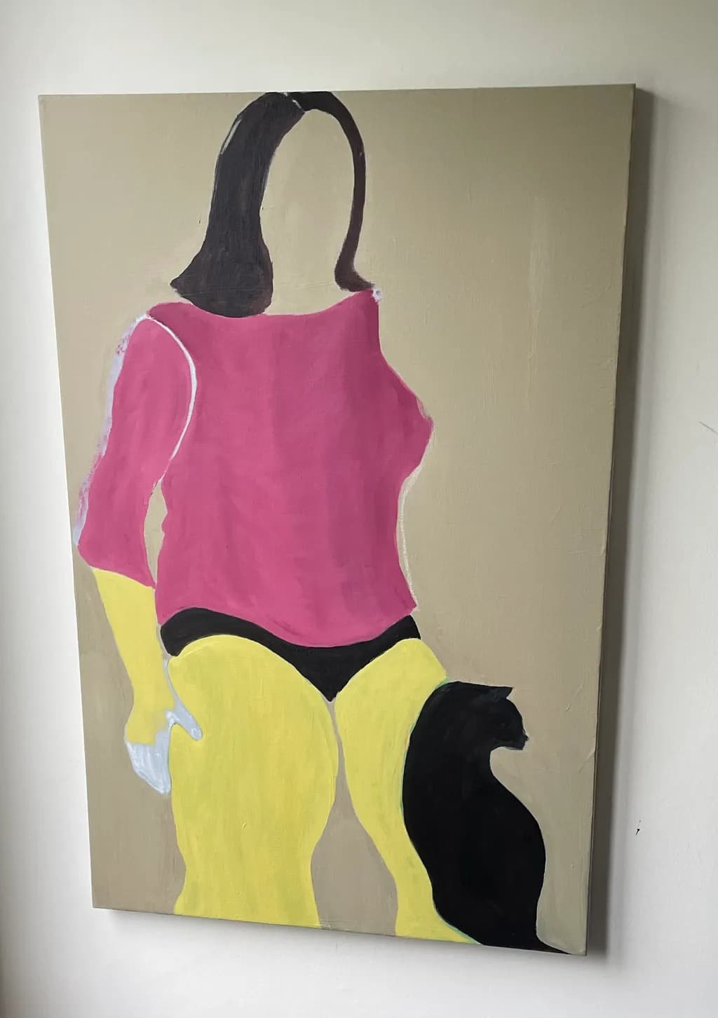 Figure with Black Cat