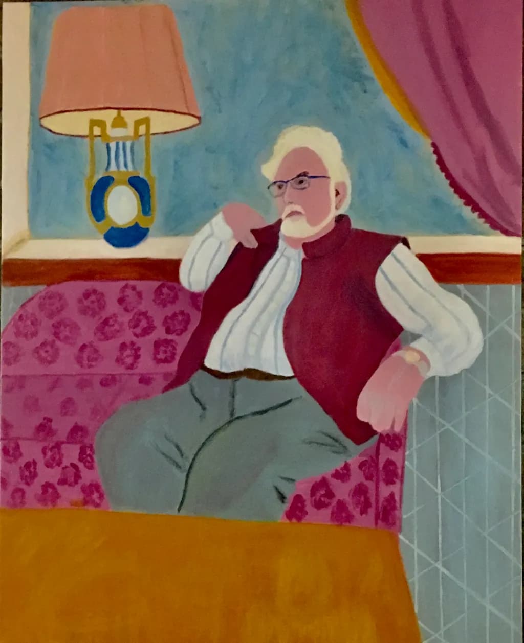 Seated Man with Lamp