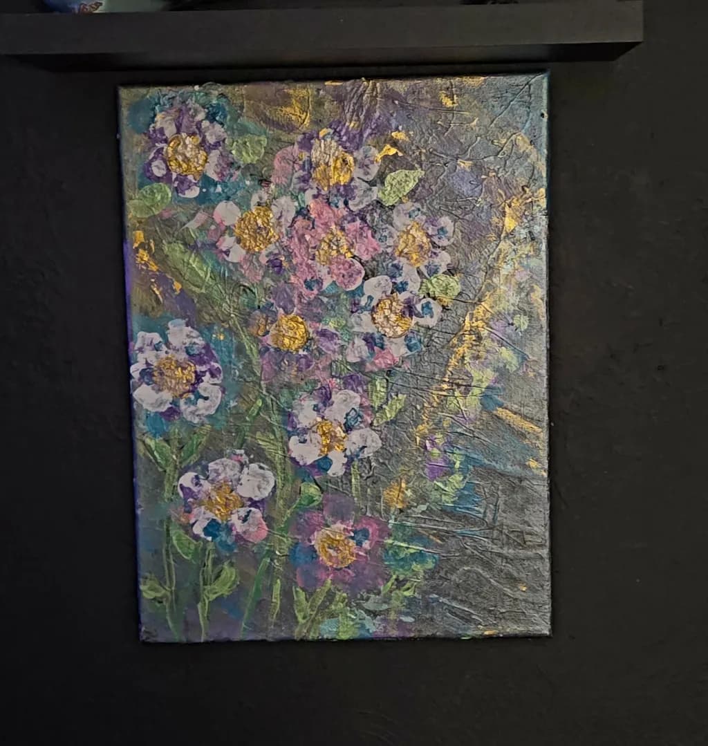Textured Floral Tapestry