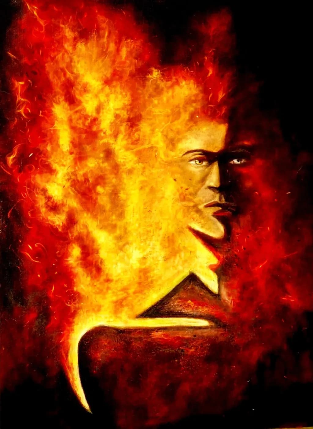 Fire Face Portrait