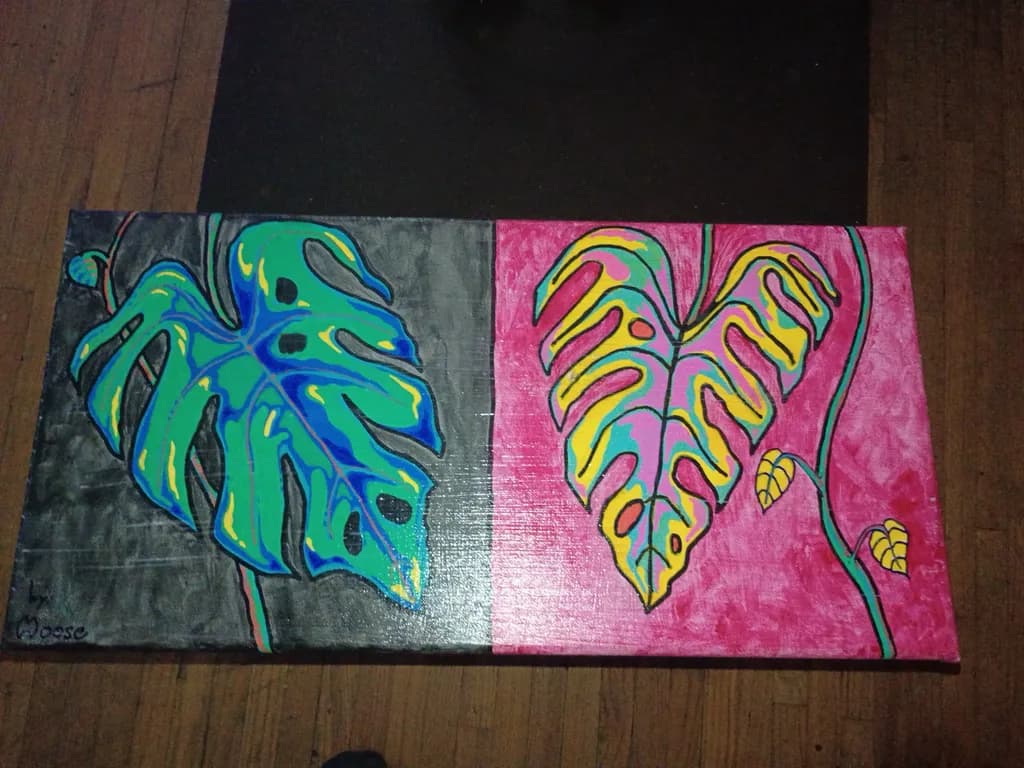 Abstract Leaves Duo