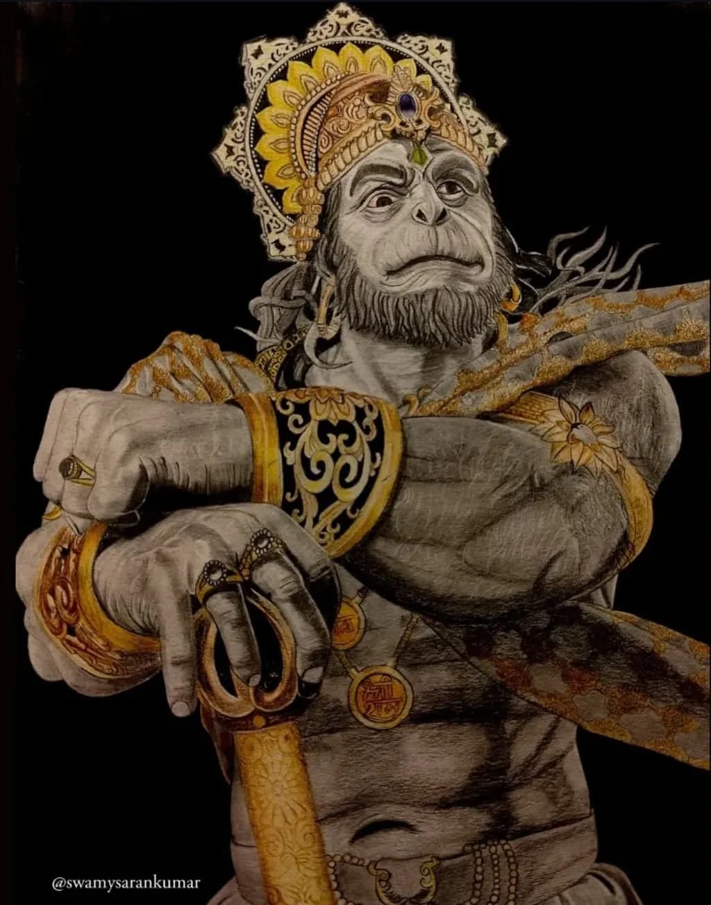 Hanuman Warrior Pose