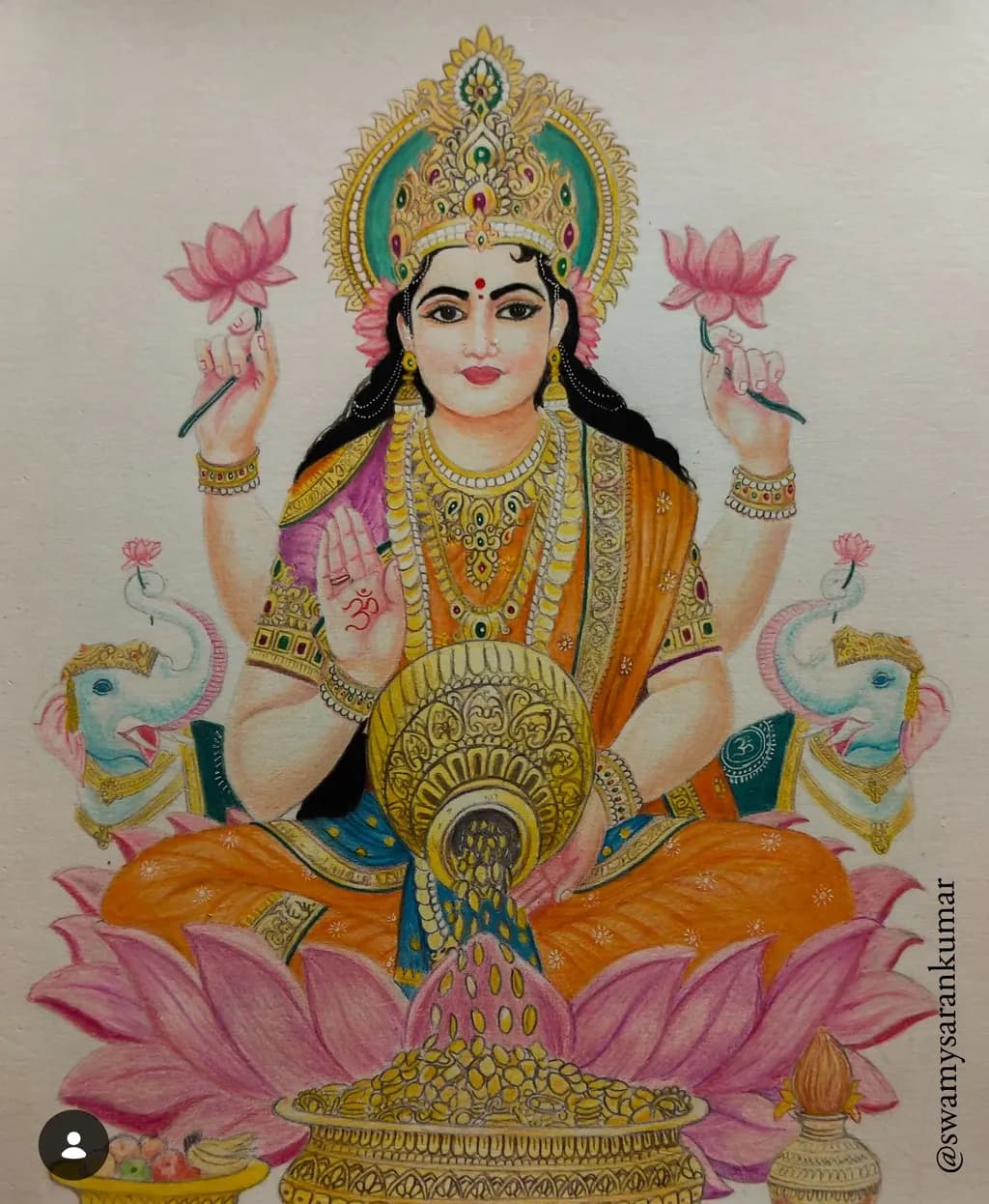 Goddess Lakshmi with Lotus