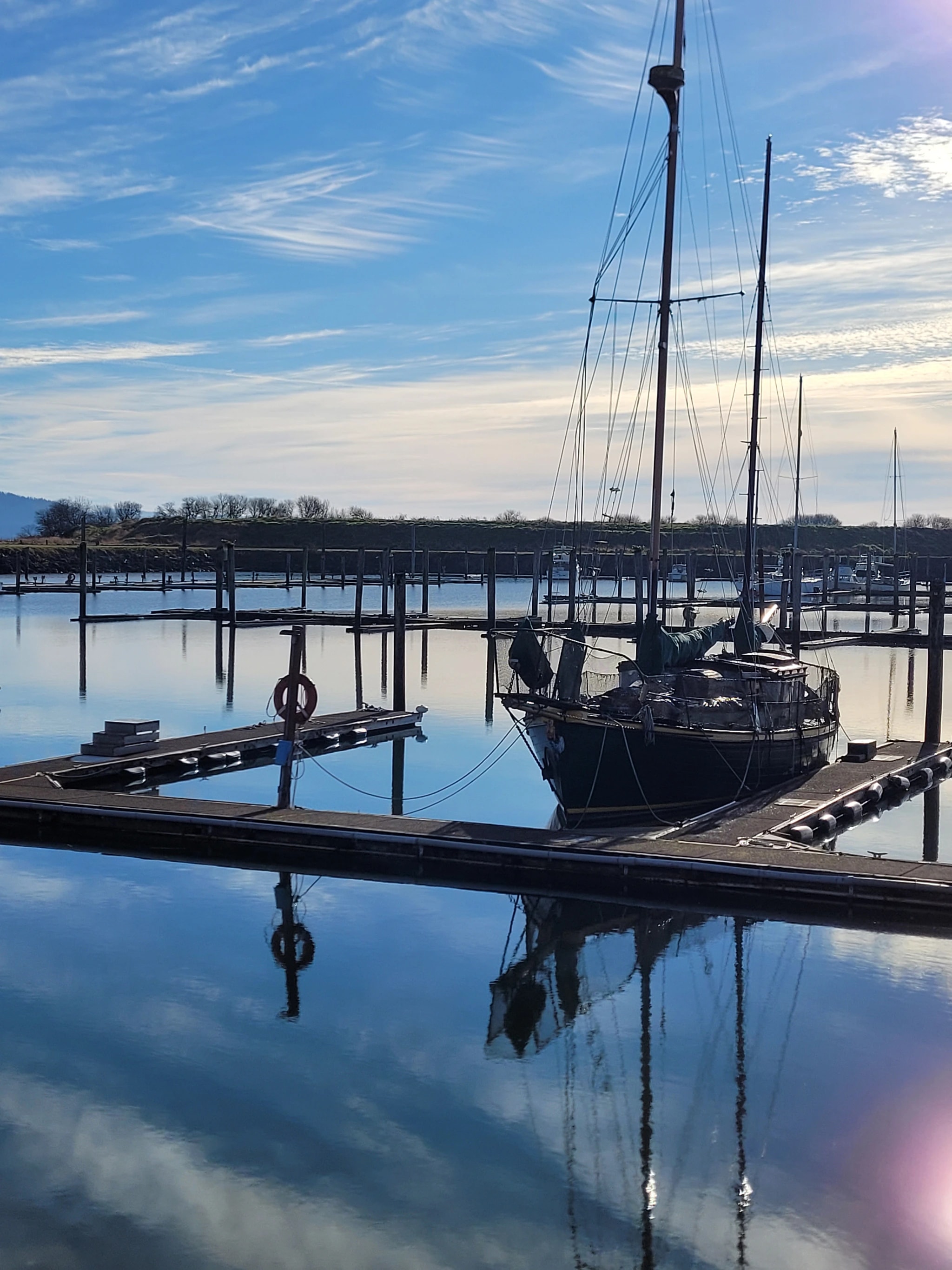 Grn. Sailboat Harbor Reflections 4