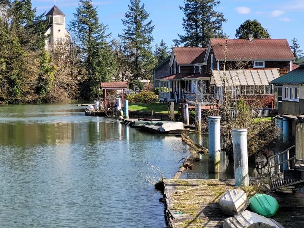 Lakeside Boathouses Photo