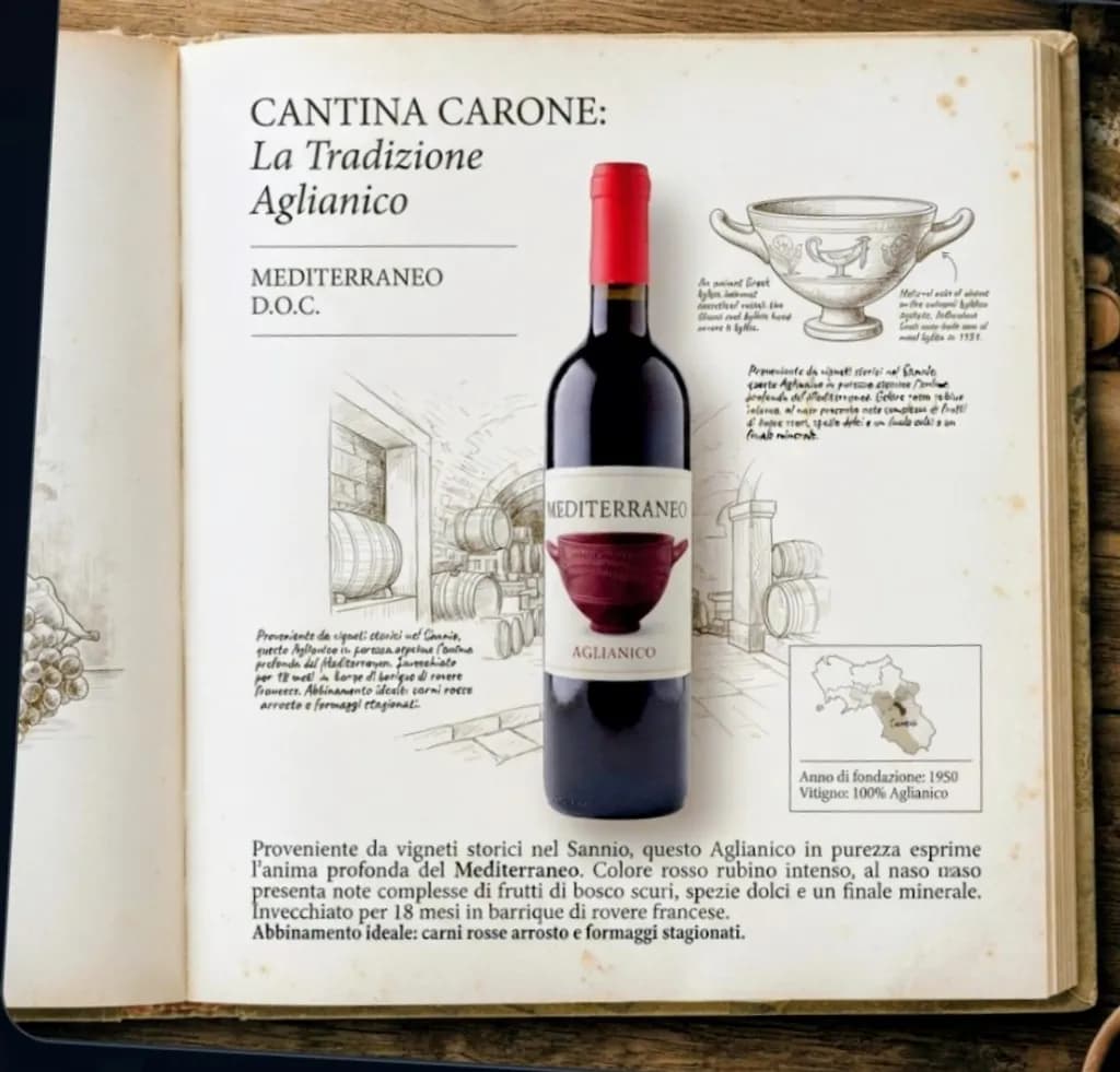 Mediterraneo Aglianico Wine Bottle