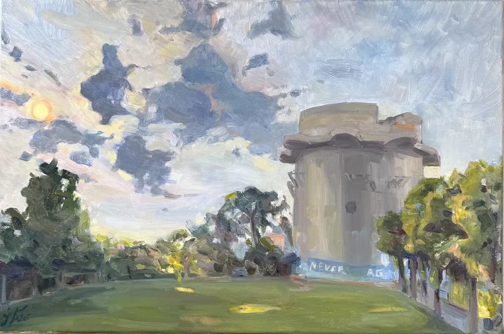 Watertower at Sunset
