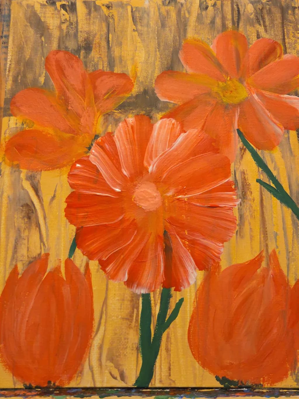 Orange Flowers Canvas