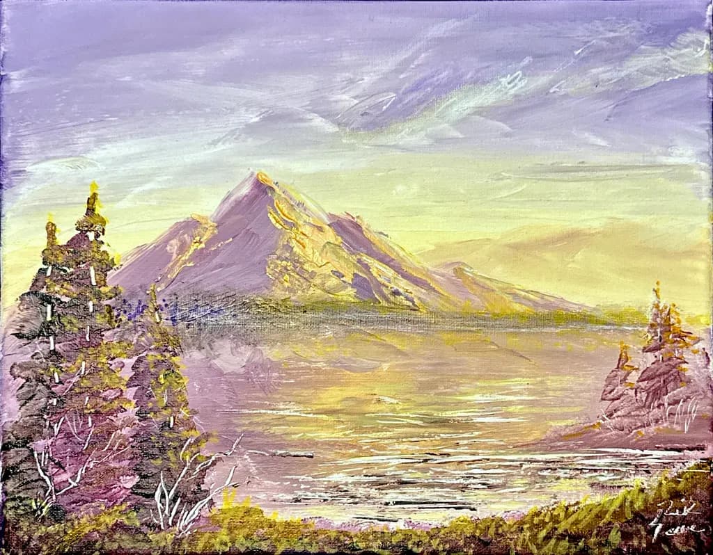 Purple Mountain Landscape