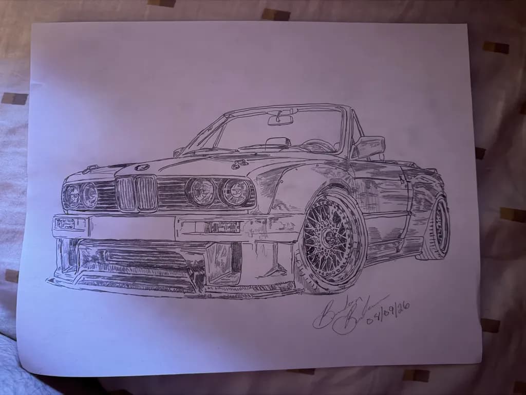 BMW Convertible Sketch