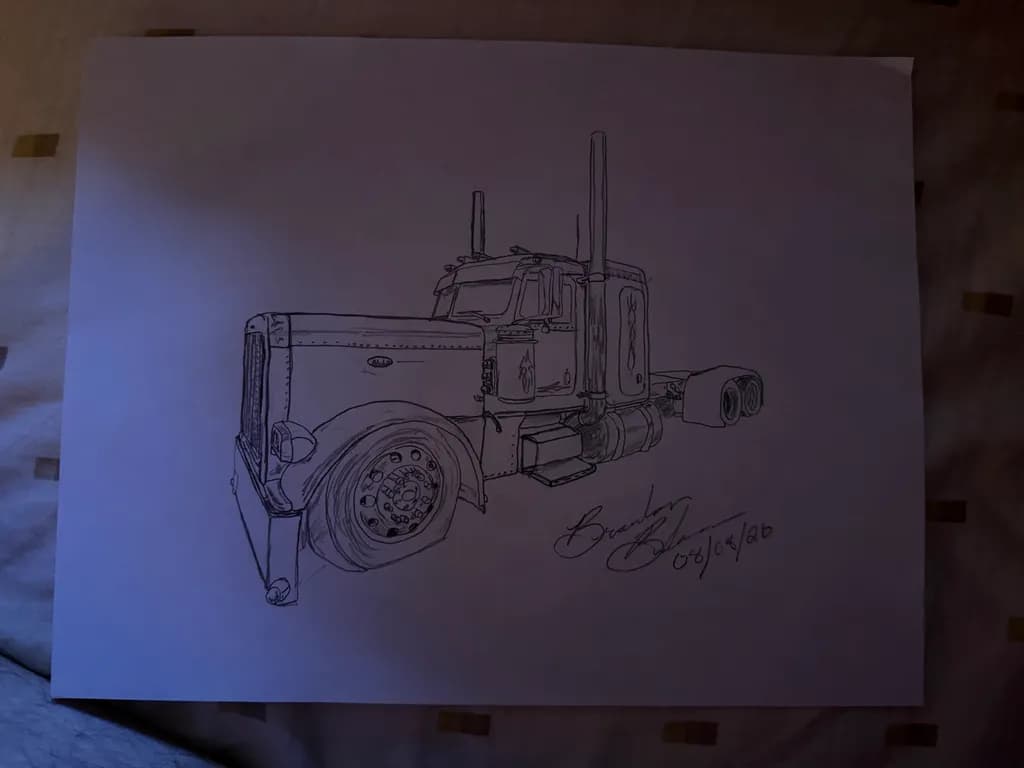 Classic Truck Sketch