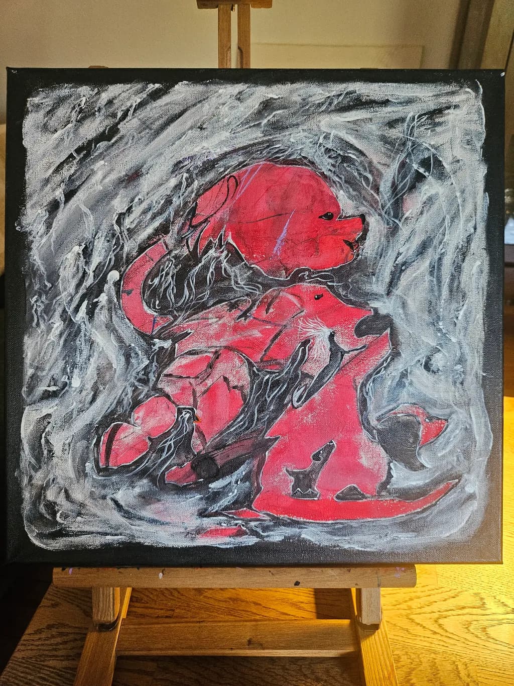 Red Bears Abstract