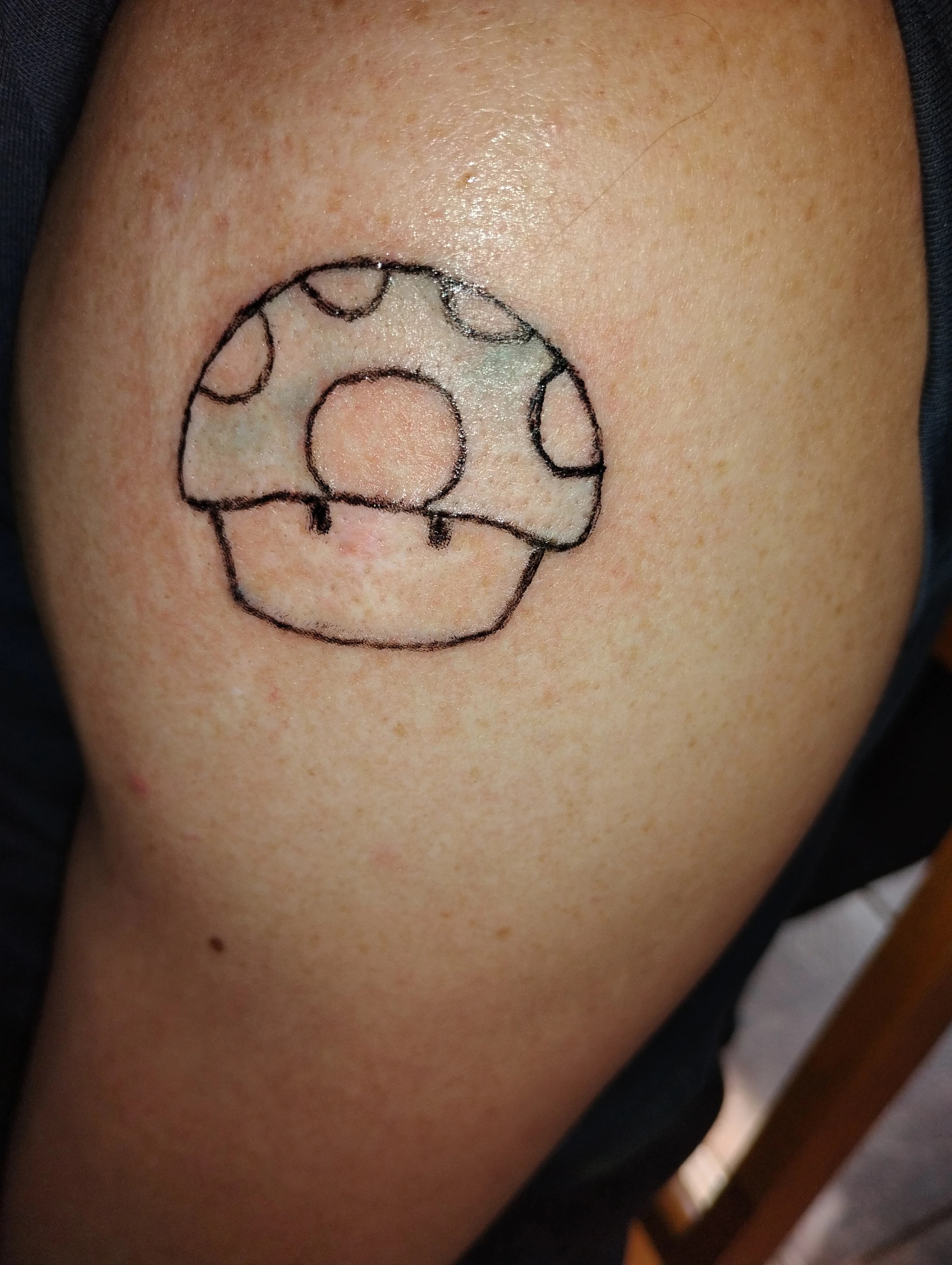Minimalist Mushroom Tattoo