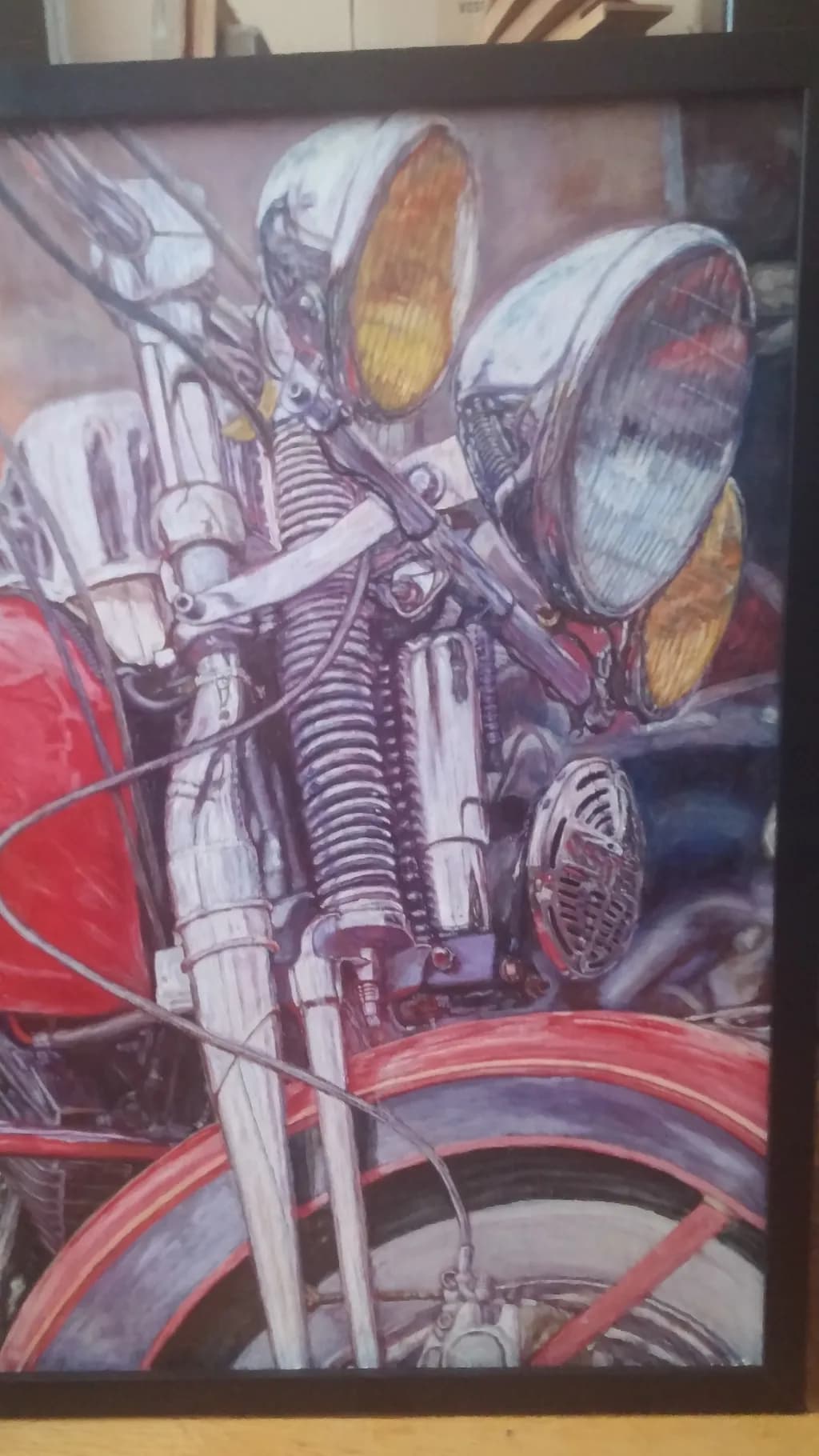 Motorcycle Headlights Closeup