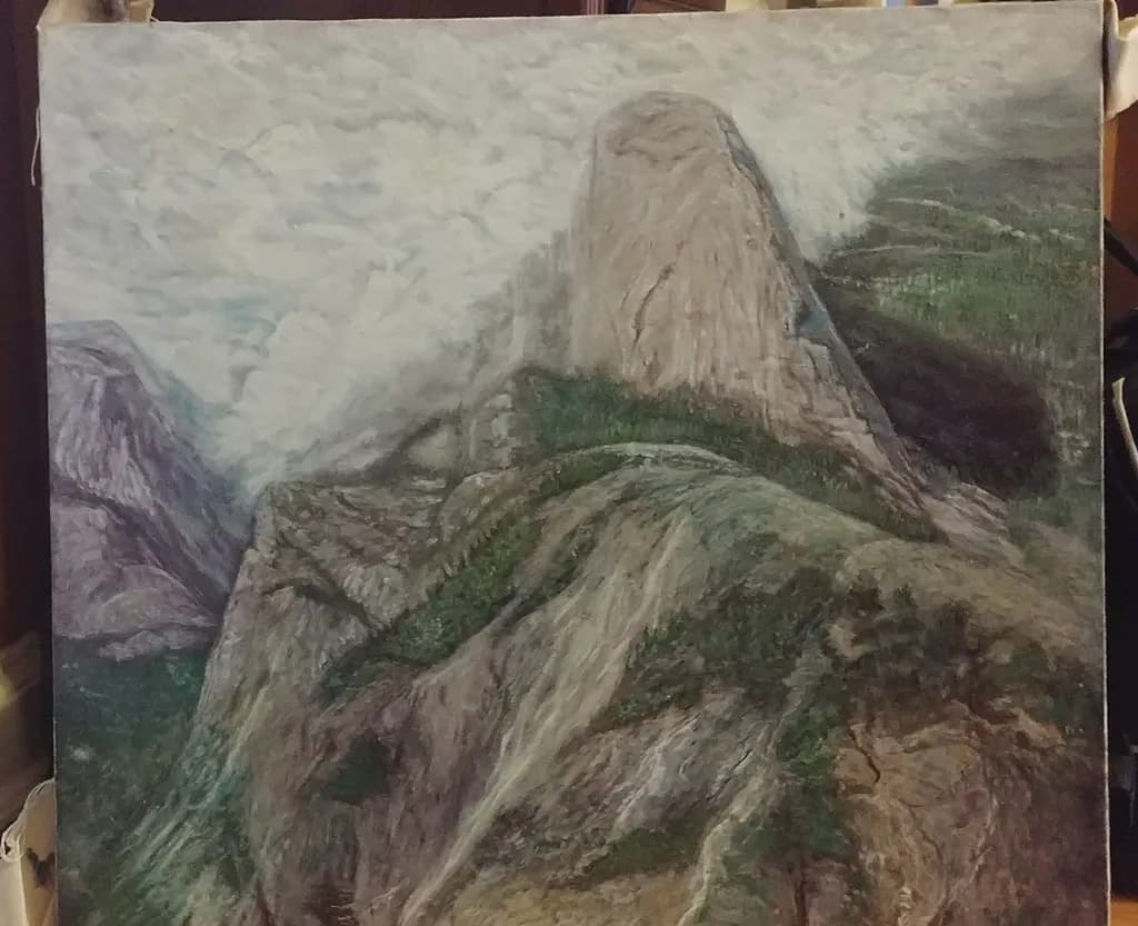 Mountain Peaks in Mist
