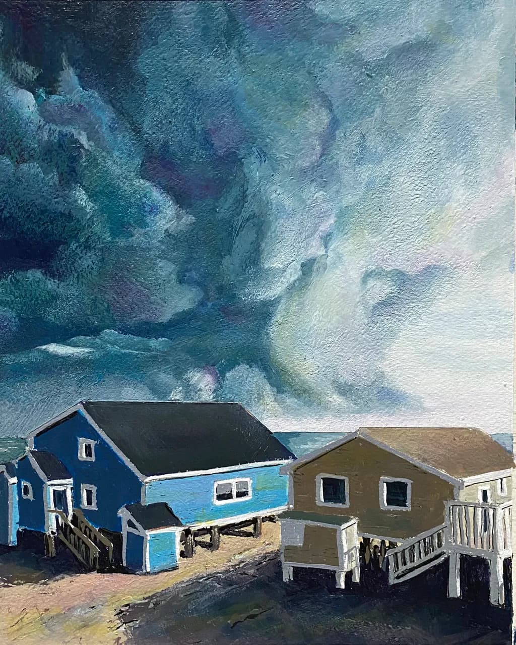 Coastal Houses Storm