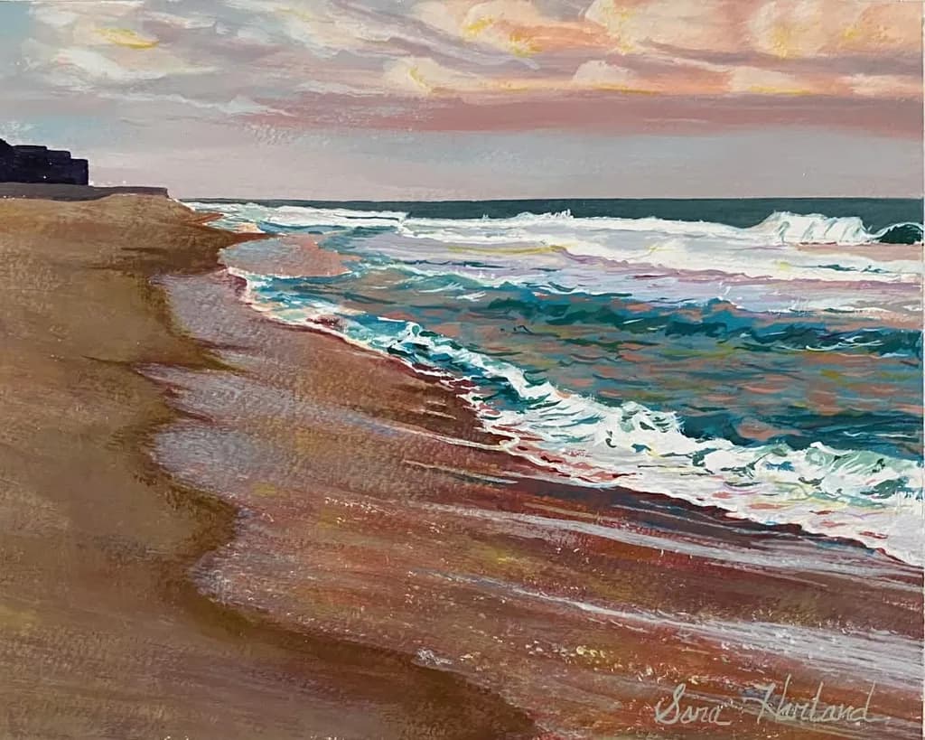 Ocean Shoreline Sunset