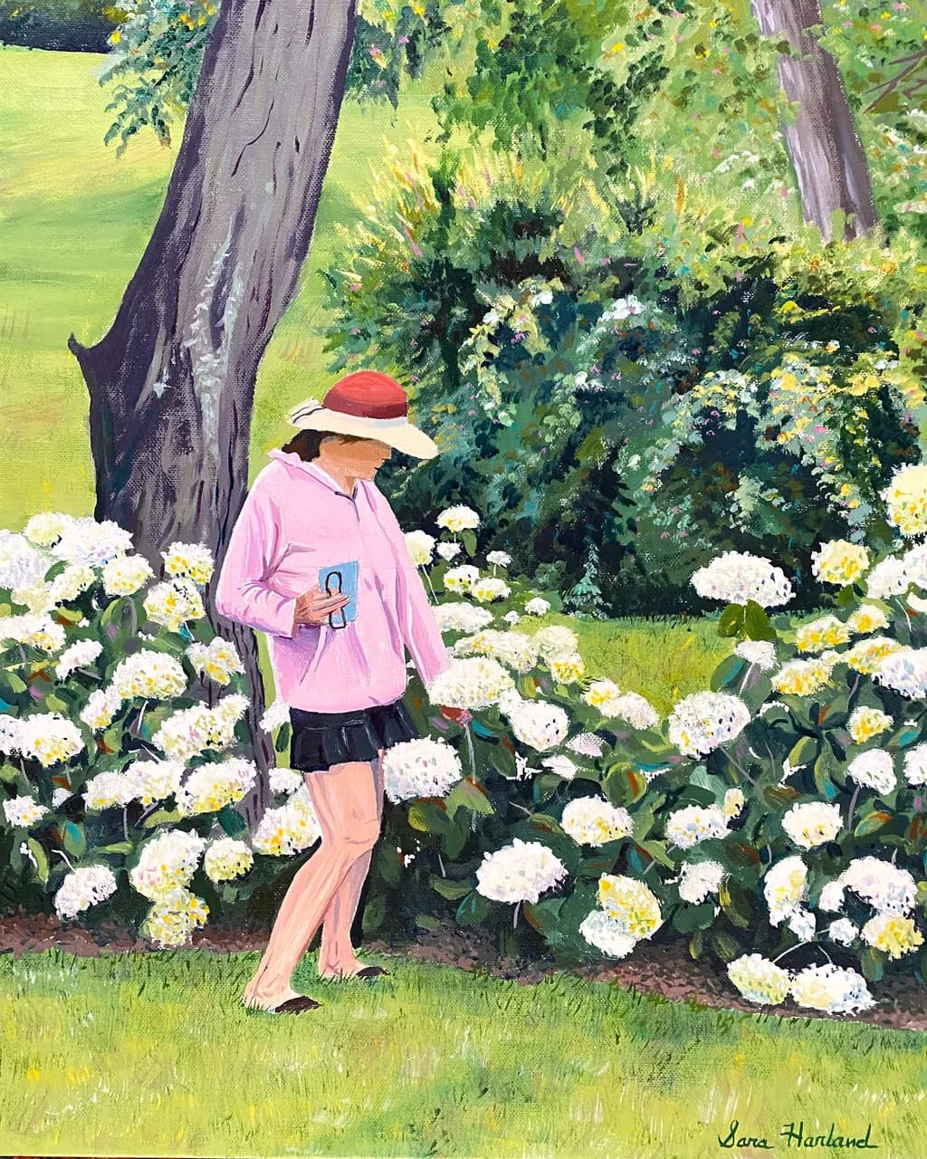 Heather with her Hydrangeas