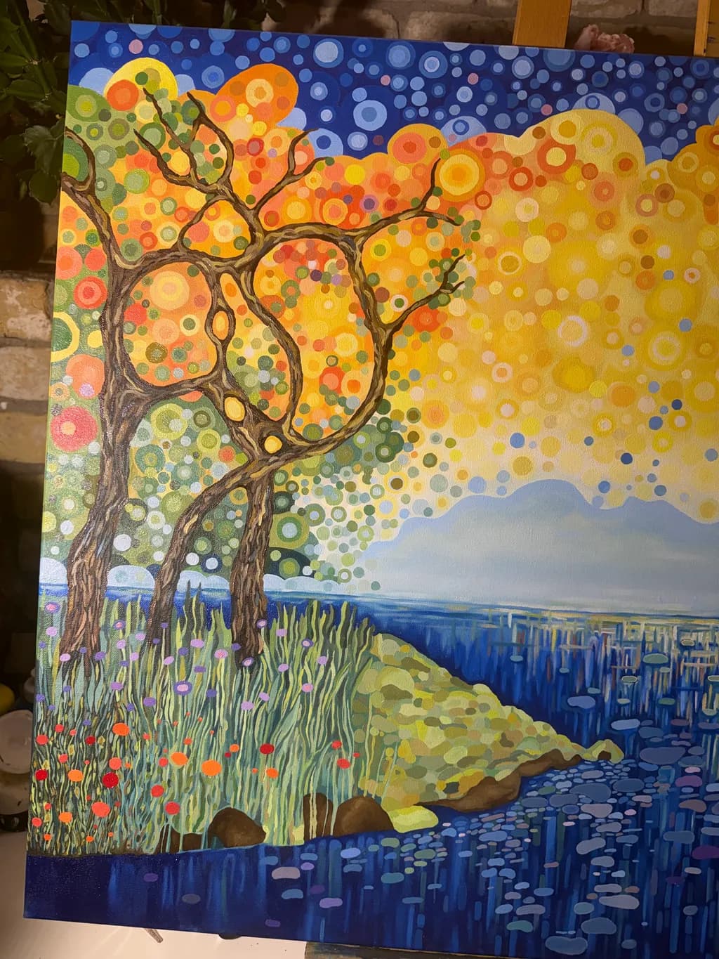 Autumn Tree by the Lake