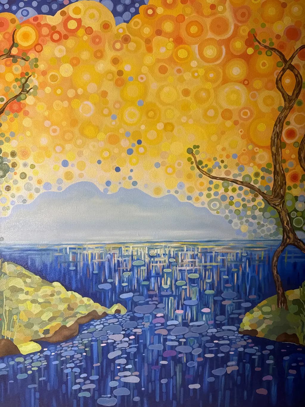 Golden Tree Reflection