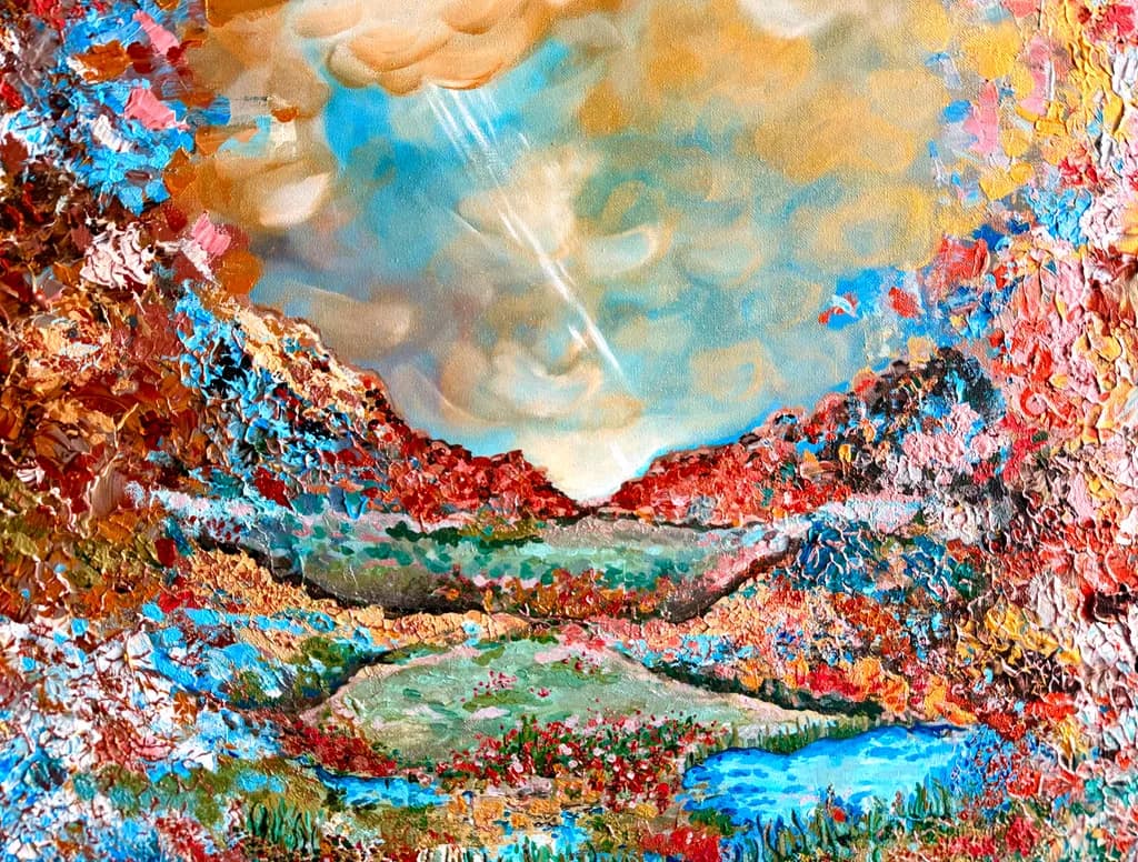 Colorful Mountain Landscape