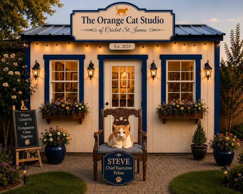 The Orange Cat Studio of Cricket St James