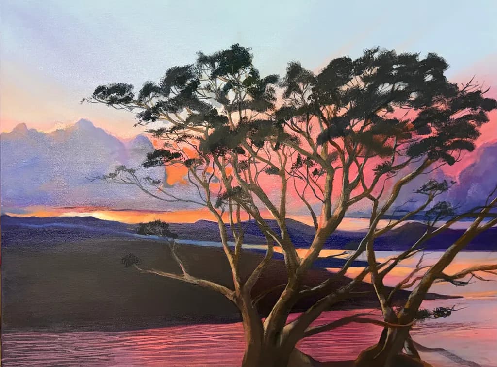 Sunset Tree Silhouette