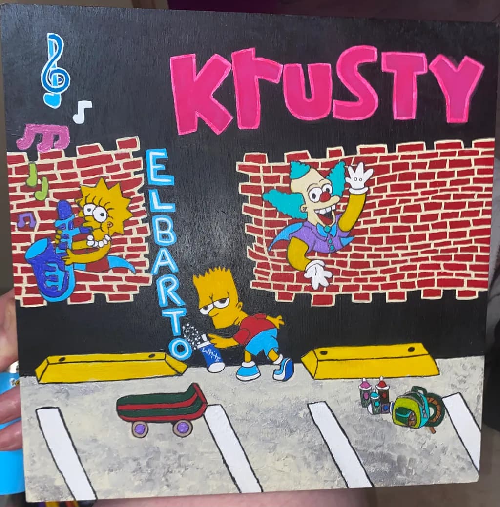 Krusty Wall Graffiti