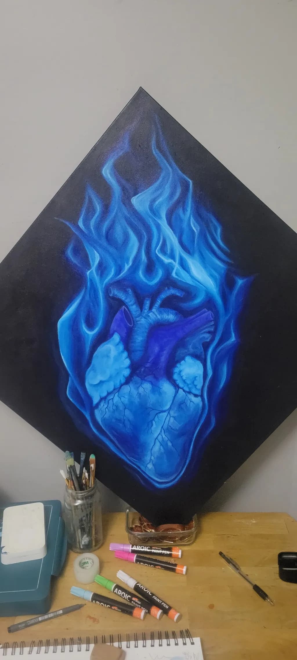Blue Heart Flame