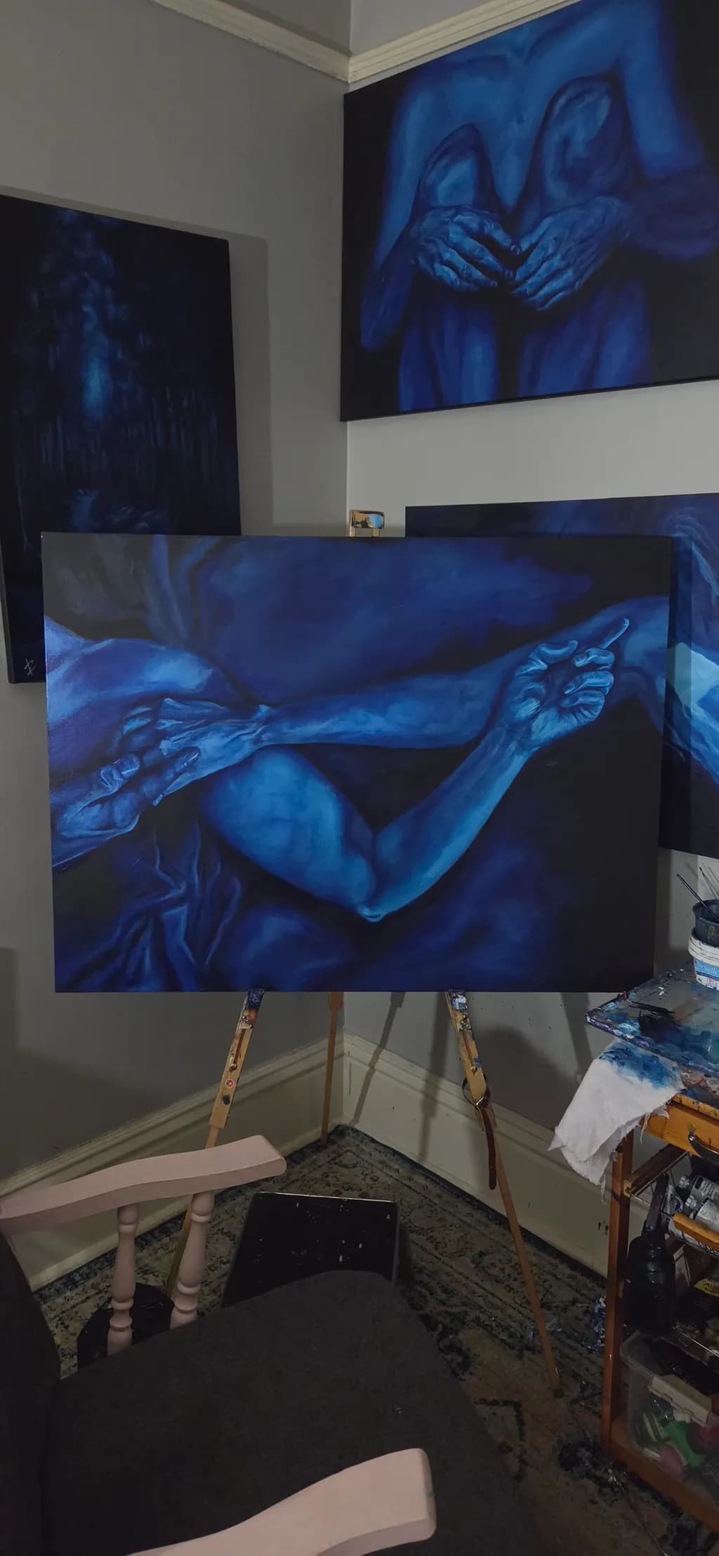 Blue Hands Composition