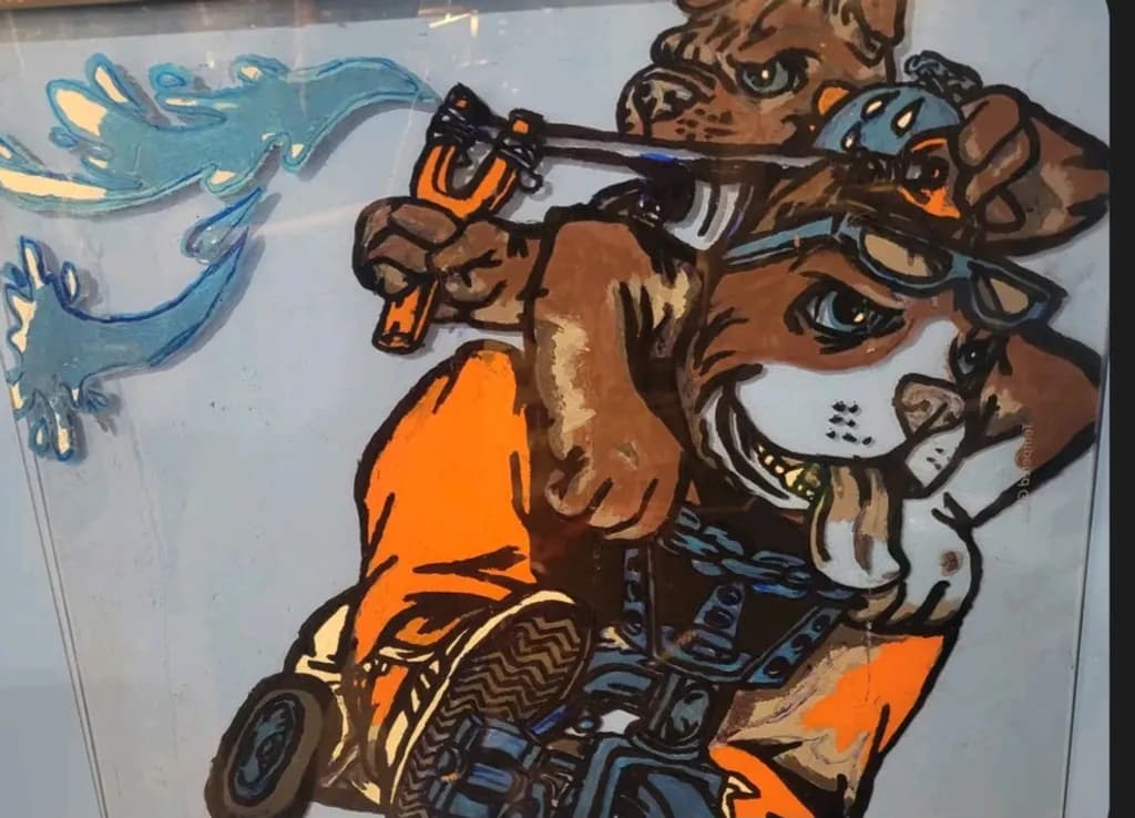 Playful Dogs on Wheels
