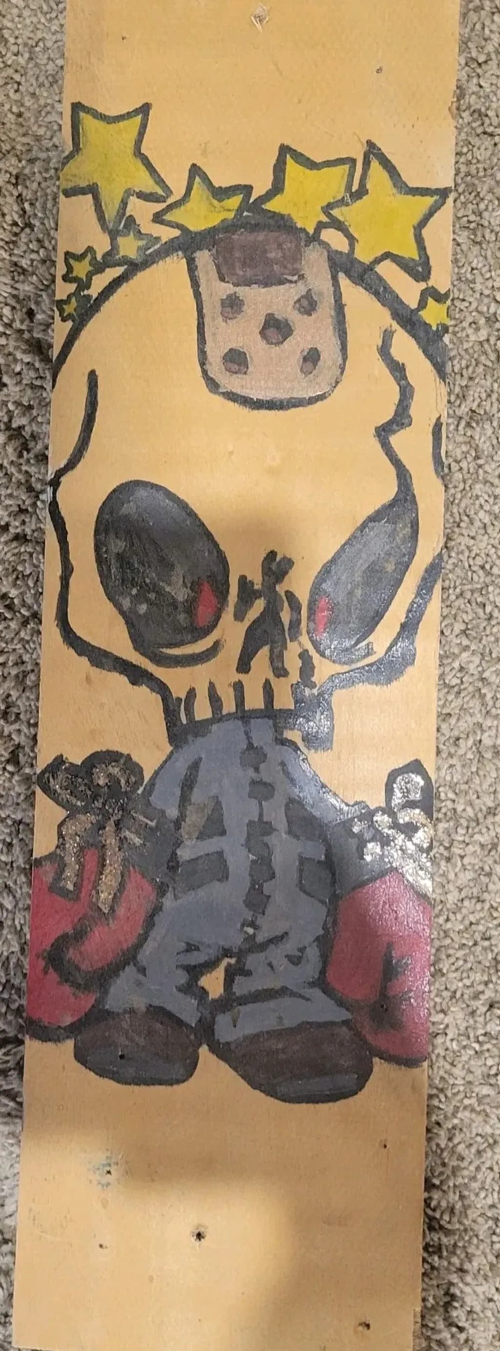 Skull with Stars and Gloves
