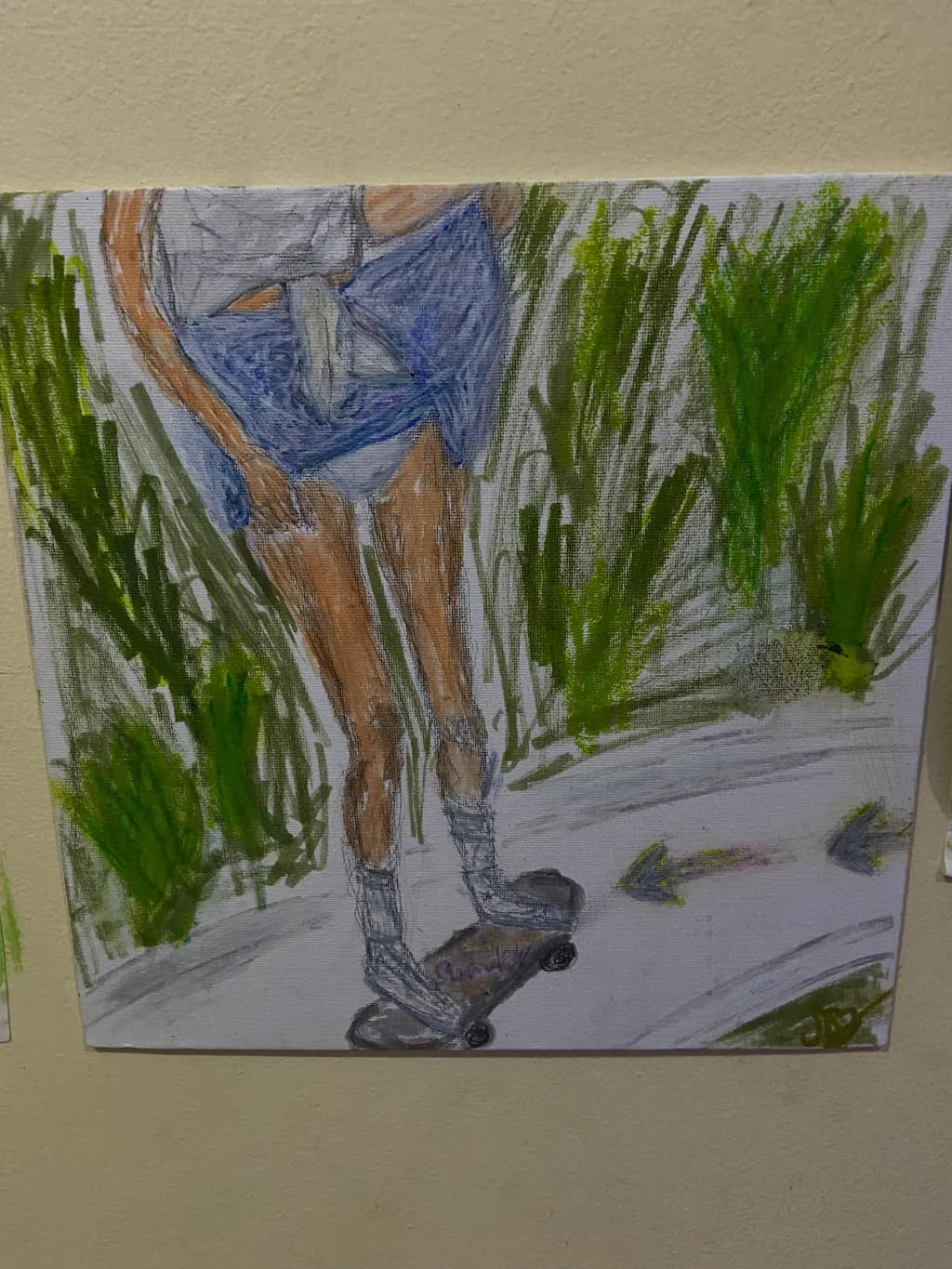 Skateboarder on Path