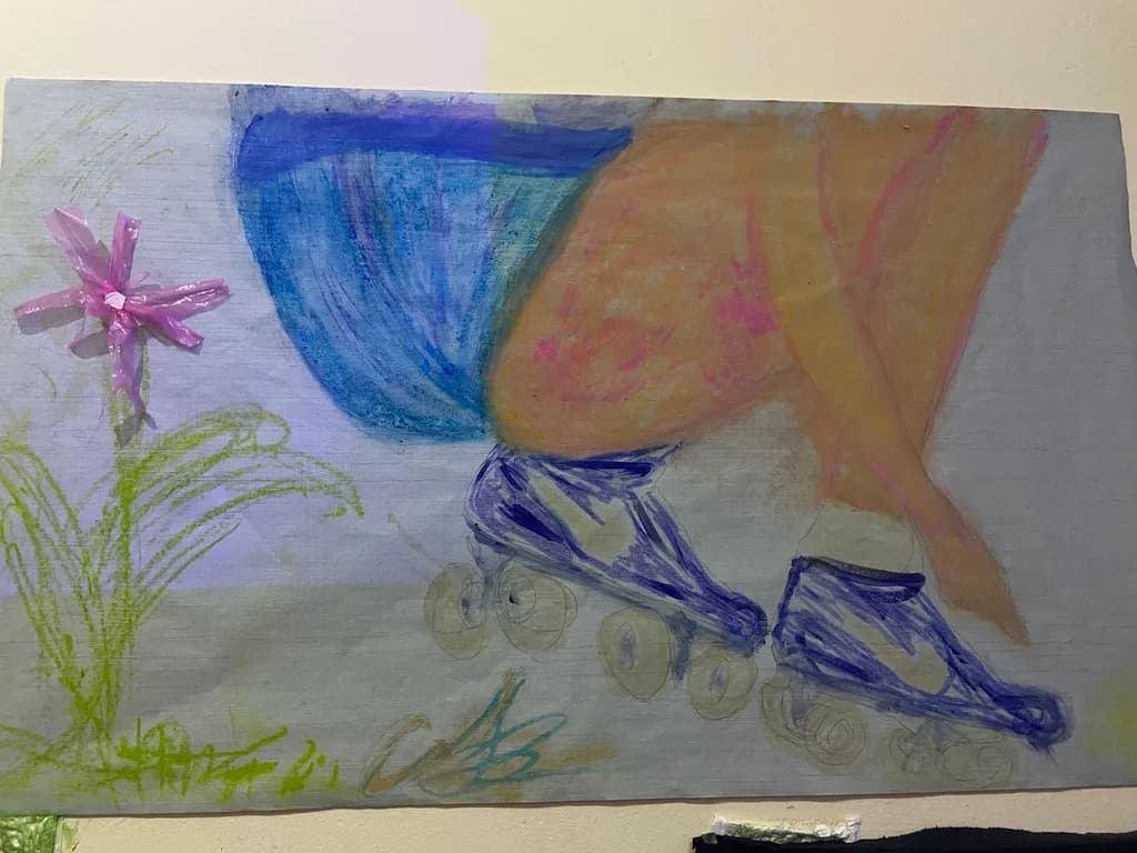 Roller Skates and Flower