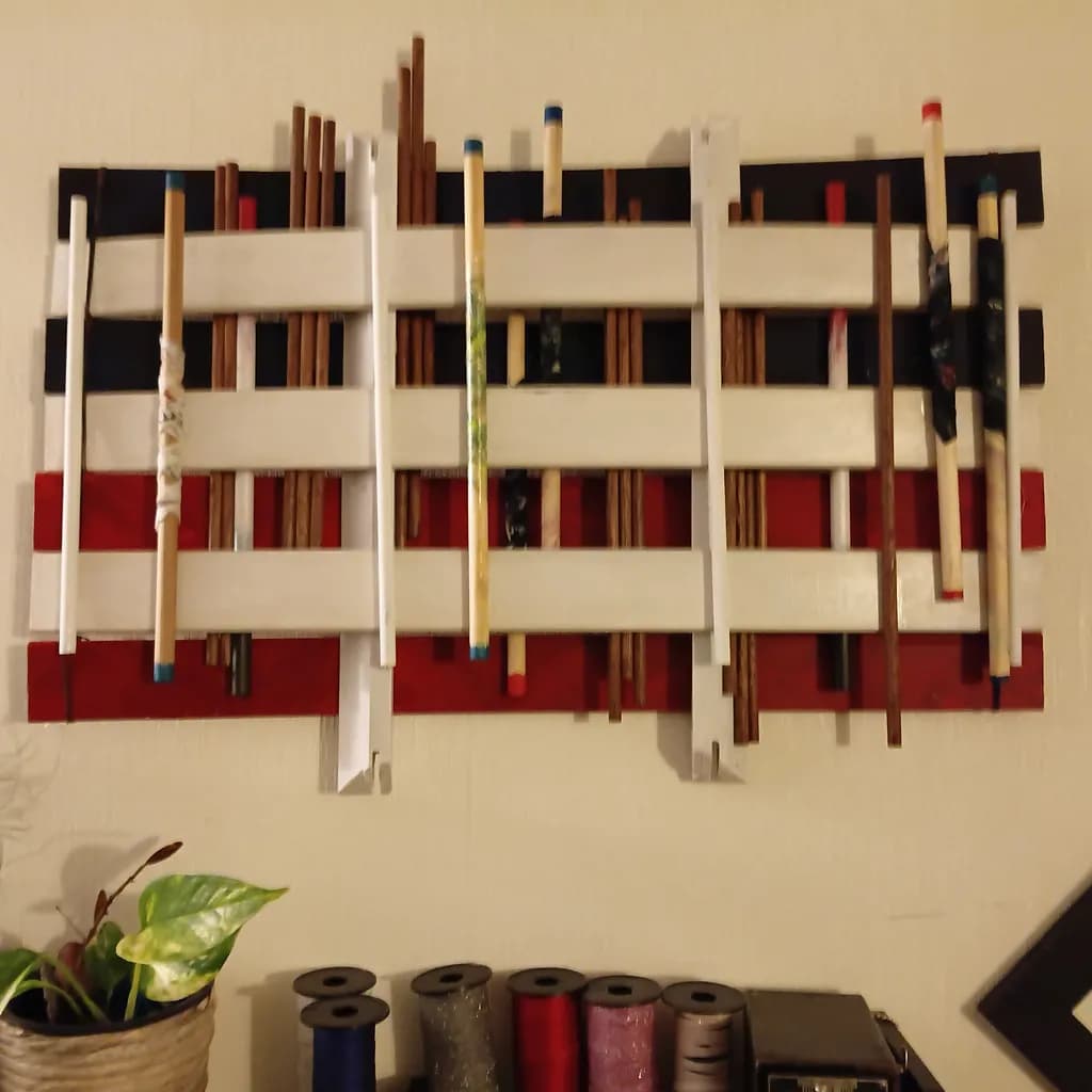 Abstract Bamboo Art Installation