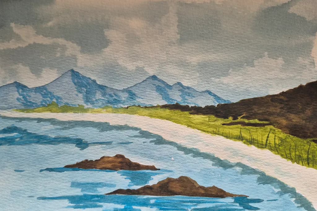 Coastal Shoreline Mountains