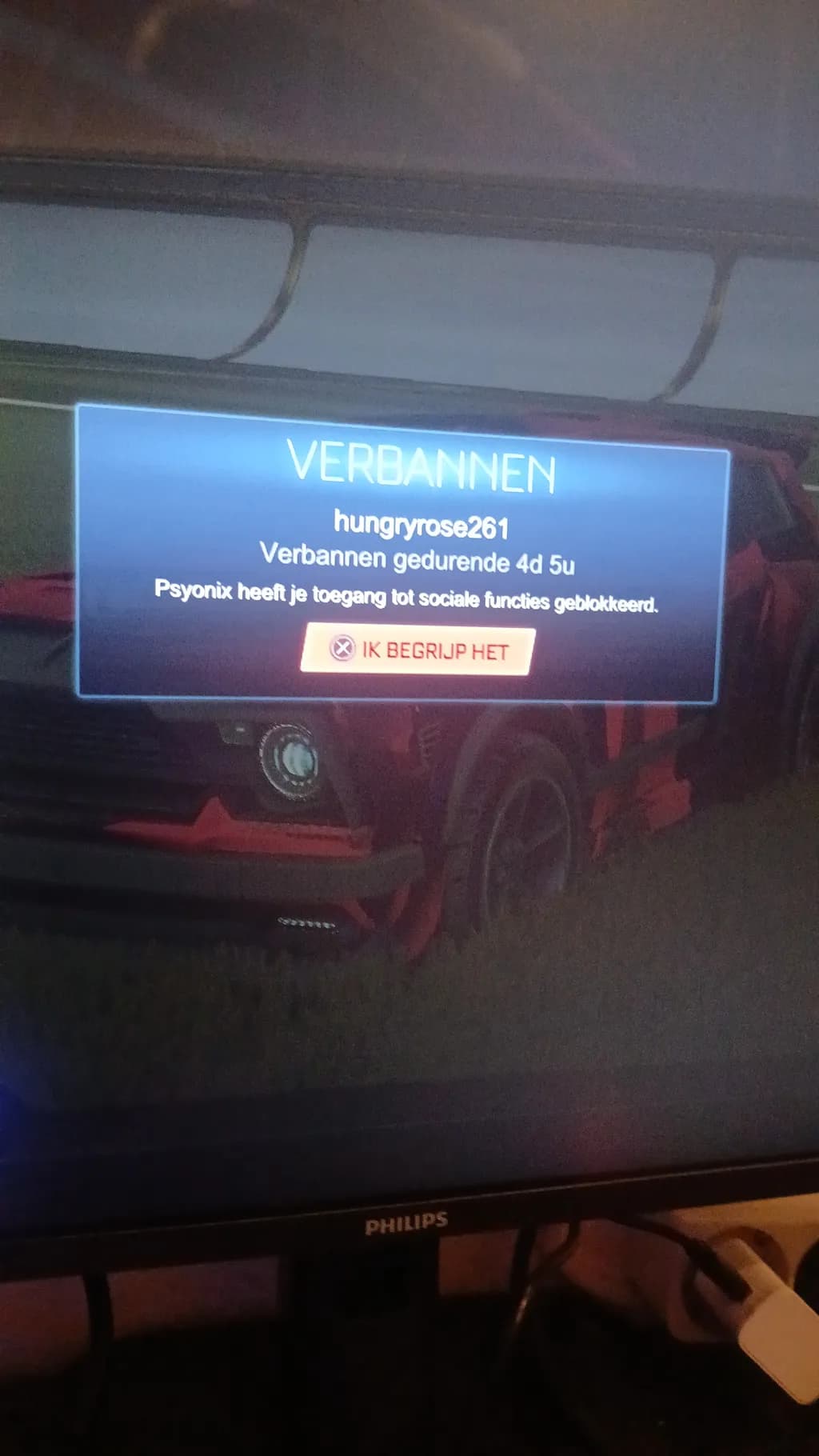 Banned Screen Notification