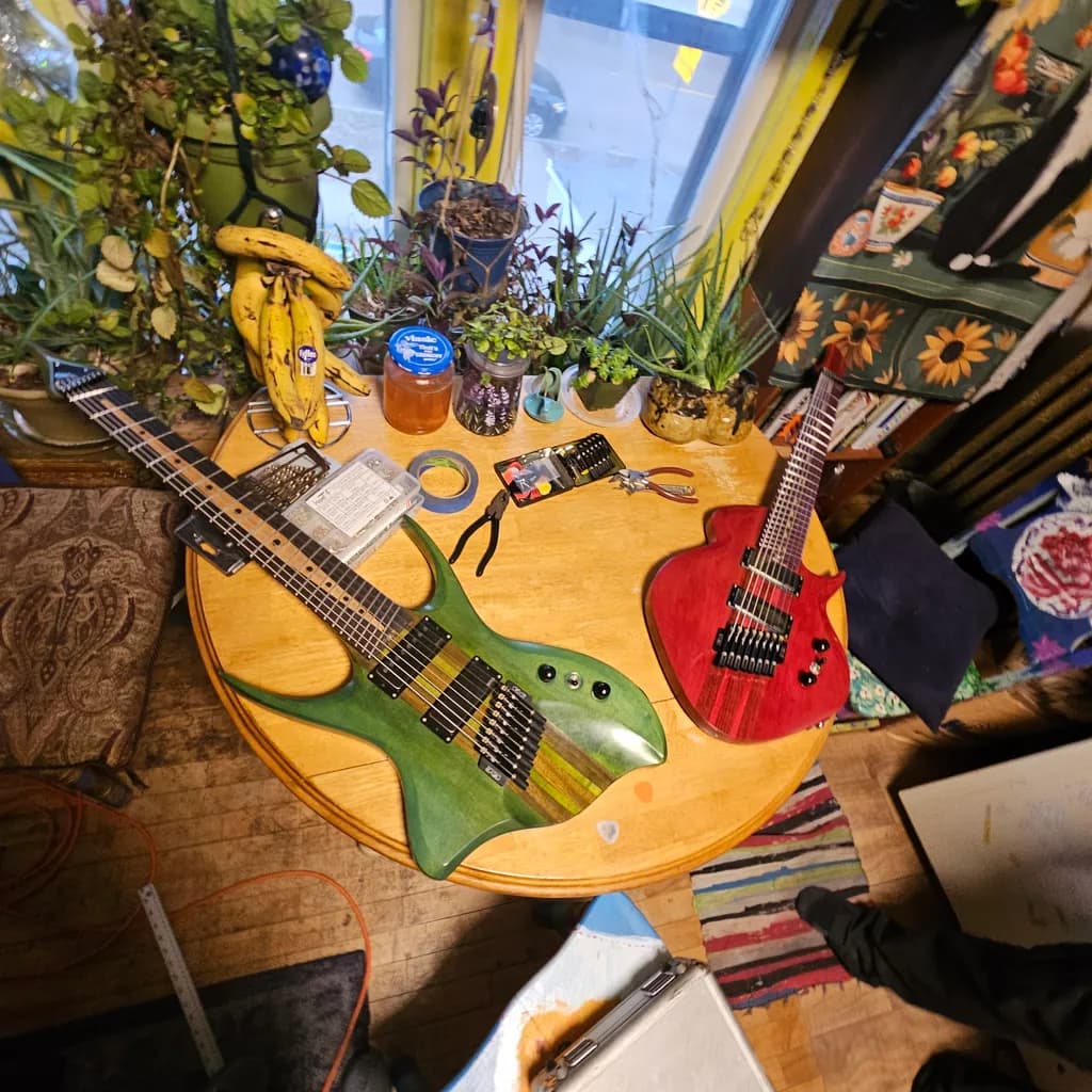 Guitars on Table