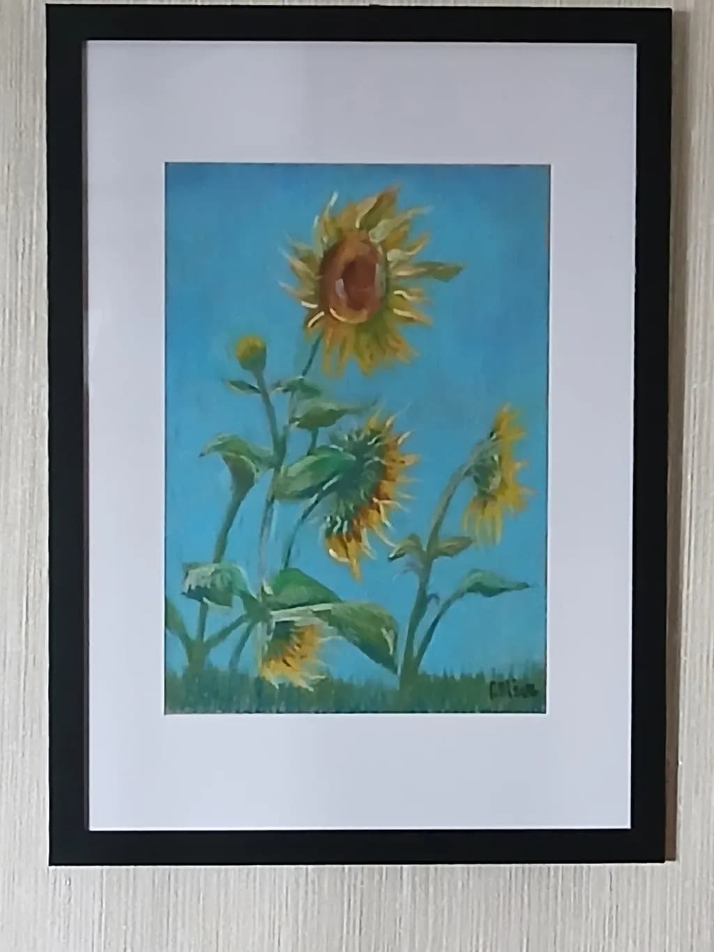 Sunflowers in Blue