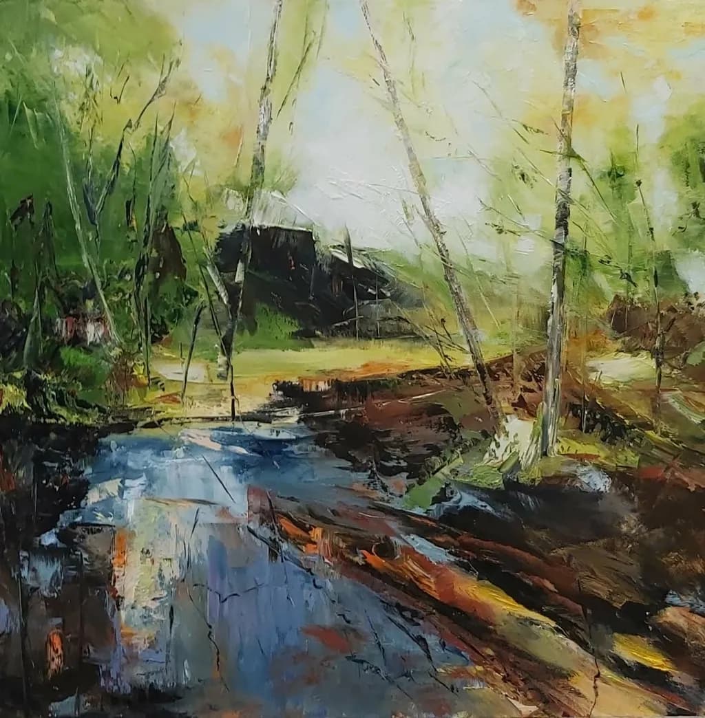 Forest Stream Reflection