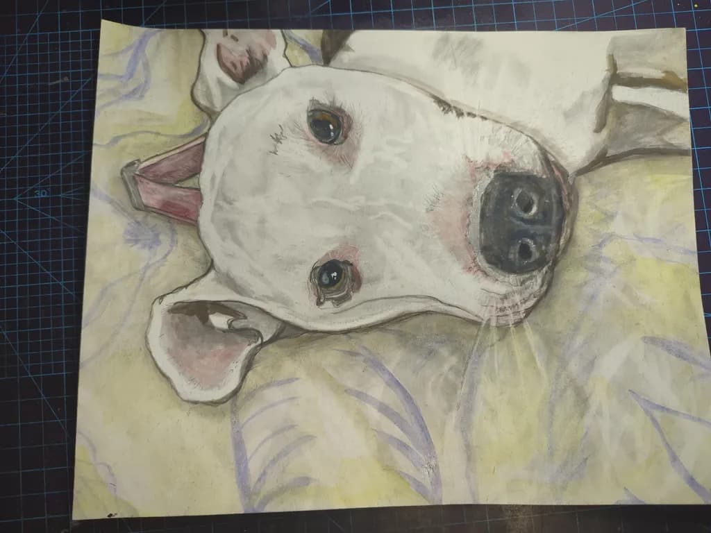 White Dog Portrait
