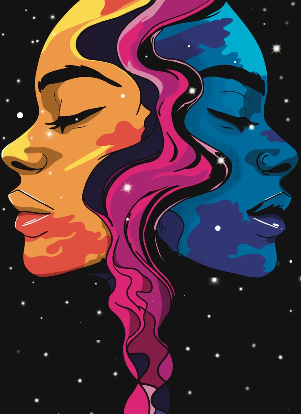 Solar Moon Faces